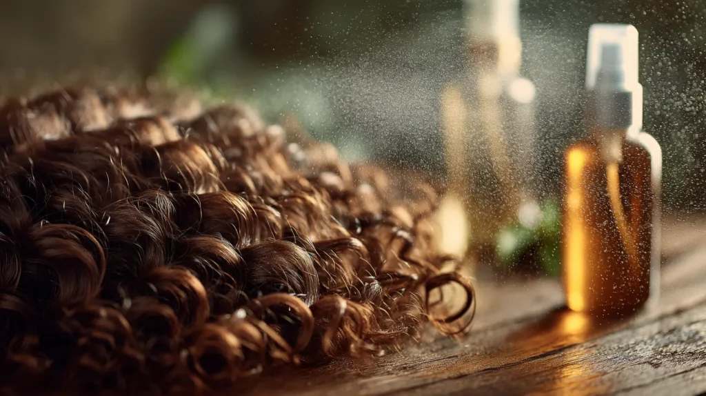 cheveux bouclés hydrater