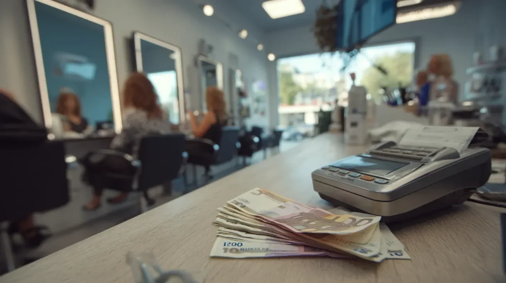 combien rapporte un salon de coiffure par mois